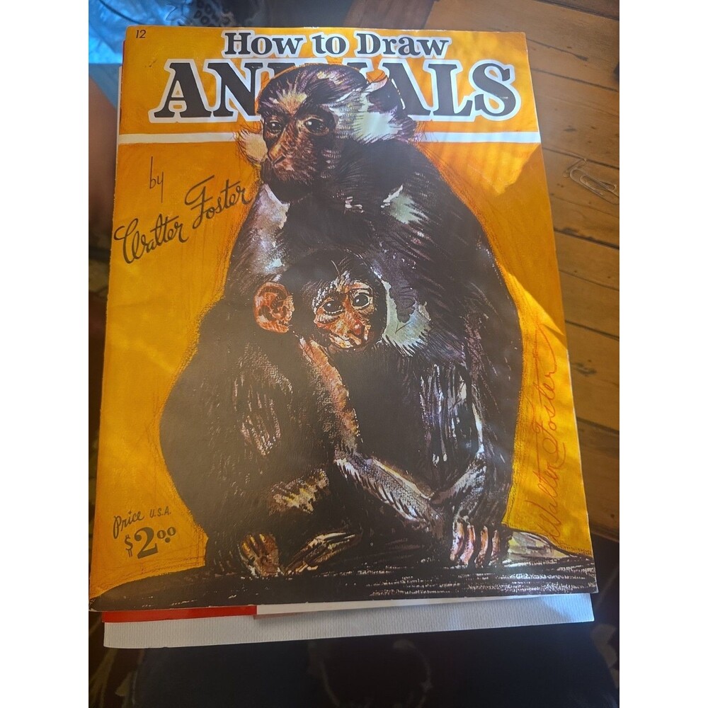 Vintage HOW TO DRAW ANIMALS By Walter Foster #12
